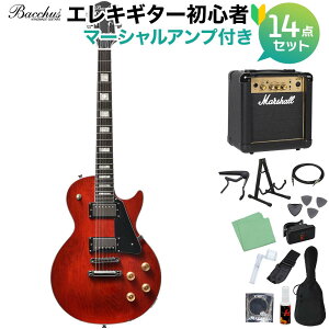 Bacchus DUKE-STD A-RED エレキギター初心者14点セット【マーシャルアンプ付き】 グローバルシリーズ バッカス 【初心者セット】