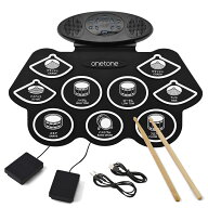 onetone OTRD-05 ロールドラム 電子ドラム 充電式バッテリー内蔵 ドラムスティック/フットペダル付属 ワ…