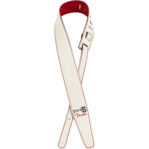 Fender John 5 Leather Strap White and Red Xgbv John 5 Capsule Collection tF_[