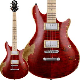 【20日と25日はエントリーでさらにP5倍】【数量限定特価 最終在庫】 BanG Dream！ POTBELLY FM Rana Distressed See Thru Wine Red 要 楽奈 エレキギター BanG Dream! MyGO!!!!! バンドリ