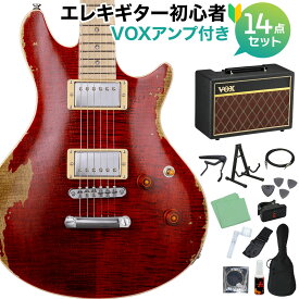 BanG Dream！ POTBELLY FM R na Distressed See Thru Wine Red エレキギター初心者14点セット 【VOXアンプ付き】 要 楽奈 BanG Dream! MyGO!!!!! バンドリ 【ご予約受付中・納期未定】【予約受付中：納期未定】