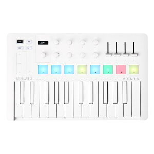 [���ʌ���] ARTURIA MINILAB 3 ALPINE WHITE (�A���p�C���E�z���C�g) USB MIDI�L�[�{�[�h 25���� �~�j���� �A�[�g���A
