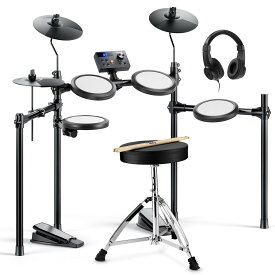 Donner New DED-70 電子ドラムセット 子供向け オールメッシュパッド イス/スティック/ヘッドフォン付属 ミニドラム コンパクトサイズ ドナー 【国内正規品】 【レビューでスティック滑り止めプレゼント!】