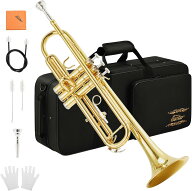 Eastar ETR-380 Gold Standard Trumpet Bb トランペット ゴールド 専用ケース/クリーニングキット付属 イ…