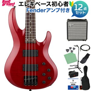 BanG Dream! BTL LISA ベース 初心者12点セット 【Fenderアンプ付】 ESP×バンドリ! ロゼリア 今井リサ バンドリ 【初心者セット】