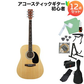 Sepia Crue WG-10 Natural (ナチュラル) アコースティックギター初心者12点セット ドレッドノート セピアクルー