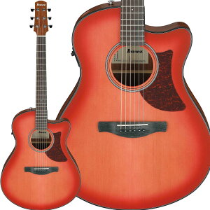 Ibanez AAM50CE CRO (Coral Red Burst Open Pore) �G���A�R�M�^�[ �\�t�g�P�[�X�t�� �A�C�o�j�[�Y