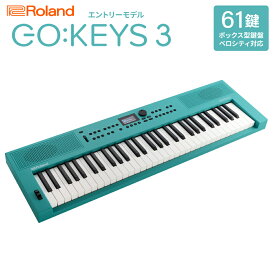 Roland GO:KEYS3 TQ ターコイズ ポータブルキーボード 61鍵盤 ローランド 【予約受付中：2024/04/26発売予定】