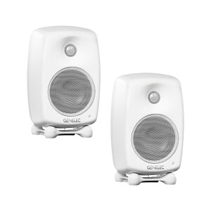 [���ʌ������] GENELEC G Two (�z���C�g) �y�A 2�� �z�[���A�N�e�B�u�X�s�[�J�[ �p���[�h�X�s�[�J�[ �W�F�l���b�N G2BWM