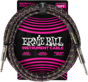 ERNiE BALL P06427 10ft Purple Python �V�[���h S/S ��3.05m �A�[�j�[�{�[�� Braided Instrument Cable