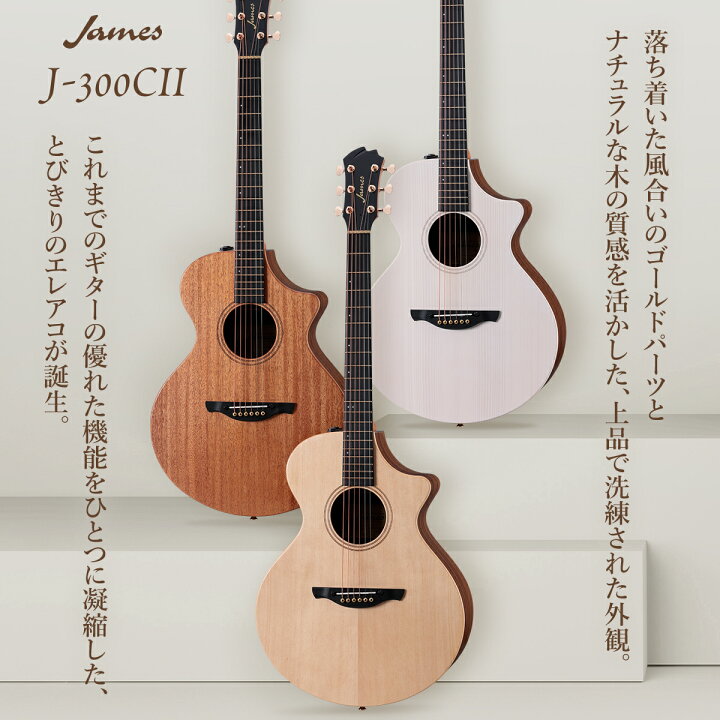 楽天市場】James J-300CII 単品・初心者12点セット エレアコ 生音 