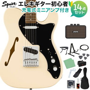 Squier by Fender Affinity Series Telecaster Thinline Olympic White GLM^[S14_Zbg y[d~jAvtz VC eLX^[ XNC[ / XNCA yS҃Zbgz