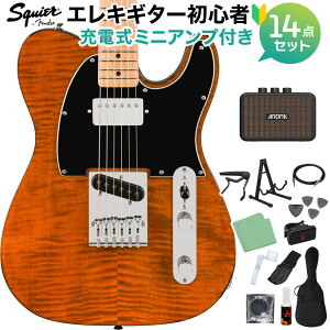 Squier by Fender Affinity Series Telecaster FMT SH Mocha GLM^[S14_Zbg y[d~jAvtz eLX^[ tCCv XNC[ / XNCA yS҃Zbgz