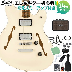 Squier by Fender Affinity Series Starcaster Deluxe Olympic White GLM^[S14_Zbg y[d~jAvtz Z~ARM^[ XNC[ / XNCA yS҃Zbgz