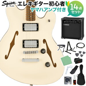 Squier by Fender Affinity Series Starcaster Deluxe Olympic White GLM^[S14_Zbg y}nAvtz Z~ARM^[ XNC[ / XNCA yS҃Zbgz
