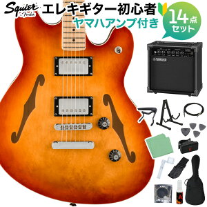 Squier by Fender Affinity Series Starcaster Deluxe Sienna Sunburst �G���L�M�^�[���S��14�_�Z�b�g �y���}�n�A���v�t���z �Z�~�A�R�M�^�[ �X�N���C���[ / �X�N���C�A �y���S�҃Z�b�g�z