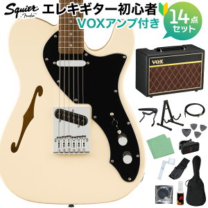 Squier by Fender Affinity Series Telecaster Thinline Olympic White GLM^[S14_ZbgyVOXAvtz VC eLX^[ XNC[ / XNCA yS҃Zbgz