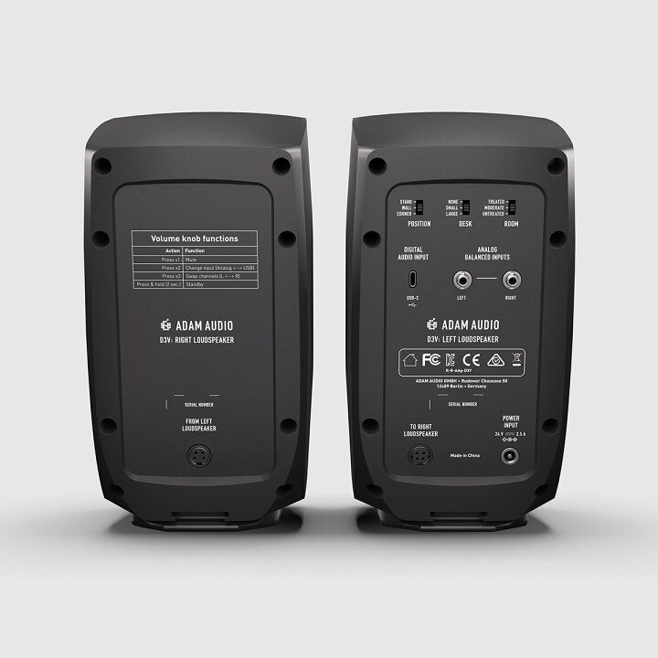 ADAM Audio アダムオーディオ D3V ペア Black アクティブ モニター 