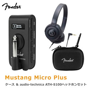 Fender Mustang Micro Plus wbhzAv + audio-technica ATH-S100 + pP[X Zbg tF_[