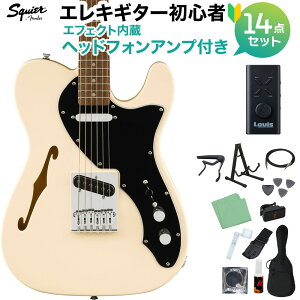 Squier by Fender Affinity Series Telecaster Thinline Olympic White GLM^[S14_Zbg ywbhzAvtz VC eLX^[ XNC[ / XNCA