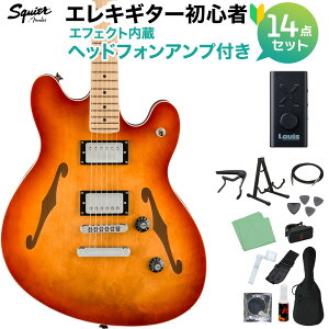 Squier by Fender Affinity Series Starcaster Deluxe Sienna Sunburst �G���L�M�^�[���S��14�_�Z�b�g �y�w�b�h�z���A���v�t���z �Z�~�A�R�M�^�[ �X�N���C���[ / �X�N���C�A
