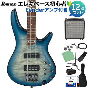 Ibanez SR400EQM SCB ベース初心者12点セット 【Fenderアンプ付】 エレキベース Stained Cosmic Blue Starburst アイバニーズ