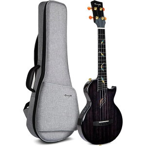 【国内正規品】 ENYA Feather Mahogany Black (ブラック) テナーウクレレ エレキウクレレ エフェクト内蔵 マホガニーオール単板 ギグケース付属 エンヤ EUT-Feather/EQ