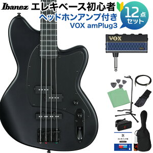 Ibanez TMB420B Black Flat 初心者12点セット 【ヘッドホンアンプ付】 34インチスケール タルマンベース アイバニーズ Talman Bass