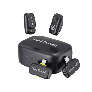 HOLLYLAND Lark A1 Combo Black CX}CNZbg [M@ x2 + USB-CM@ + LightningM@ + [dP[X]@s}CN ubN z[[h