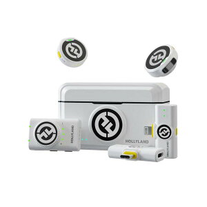 HOLLYLAND Lark M2 Combo Version Ivory White CX}CNZbg [M@ x2 + JŎM@ + LightningM@ + USB-CM@ + [dP[X]@s}CN AC{[zCg z[[h