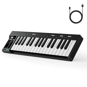 Donner KB-32M MIDI�L�[�{�[�h 32�� �}�O�l�b�g�� S2C���� OLED�f�B�X�v���C USB/MIDI �ڑ��Ή� DAW�\�t�g�E�F�A�Ή� ���y���� ���{��戵������ �h�i�[