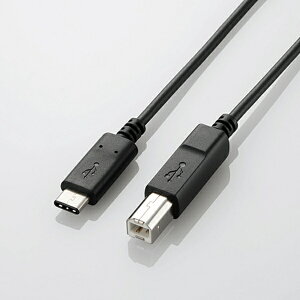 �y�}���\�����Ԓ� �G���g���[�ł����P5�{�z ELECOM U2C-CB10NBK USB�P�[�u�� 1m Type-C to Type-B �G���R��