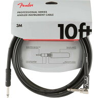 Fender Professional Series Instrument Cable Straight-Angle 10' Black シールド 約3m ストレート-L フ…