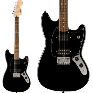 Squier by Fender Sonic Mustang HH Laurel Fingerboard Black Pickguard Black �G���L�M�^�[ ���X�^���O �V���[�g�X�P�[�� �X�N���C���[ / �X�N���C�A �\�j�b�N