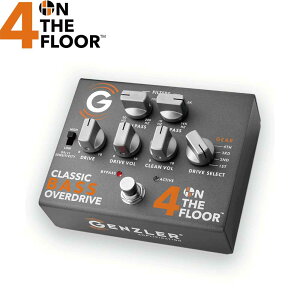GENZLER 4 ON THE FLOOR CLASSIC BASS OVERDRIVE PEDAL �R���p�N�g�G�t�F�N�^�[�^�x�[�X�I�[�o�[�h���C�u �Q���c���[ 4-OTF-PEDAL