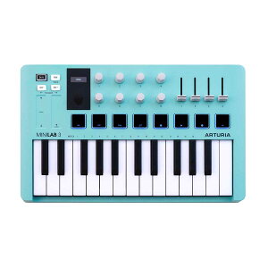 [����J���[] ARTURIA MINILAB 3 AQUAMARINE (�A�N�A�}����) 25���� �X�y�V�����E�G�f�B�V���� MIDI�L�[�{�[�h�R���g���[���[ MIDI�R���g���[���[ �A�[�g���A