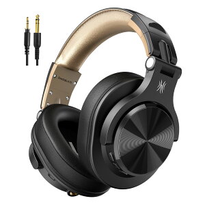 OneOdio A70 Black Gold �L���Ή� Bluetooth�w�b�h�z�� ���y�ӏ�/�y����K/���j�^�j���O �I�[�o�[�C���[�w�b�h�z�� �����I�[�f�B�I