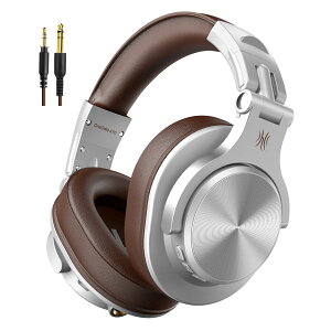 OneOdio A70 Silver Brown �L���Ή� Bluetooth�w�b�h�z�� ���y�ӏ�/�y����K/���j�^�j���O �I�[�o�[�C���[�w�b�h�z�� �����I�[�f�B�I