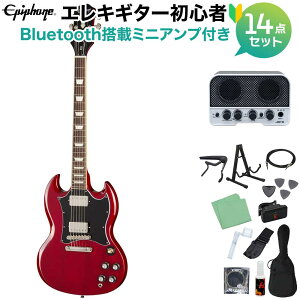 Epiphone SG Standard Cherry �G���L�M�^�[���S��14�_�Z�b�g �yBluetooth���ڃ~�j�A���v�t���z �G���L�M�^�[ SG�X�^���_�[�h �G�s�t�H��
