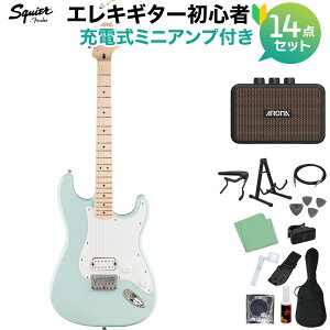Squier by Fender Sonic Stratocaster HT H Maple Fingerboard White Pickguard Sonic Blue �G���L�M�^�[���S��14�_�Z�b�g �y�[�d���~�j�A���v�t���z �X�g���g�L���X�^�[ �n�[�h�e�C�� 1PU �X�N���C���[ / �X�N���C�A �\