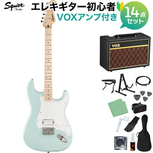 Squier by Fender Sonic Stratocaster HT H Maple Fingerboard White Pickguard Sonic Blue �G���L�M�^�[���S��14�_�Z�b�g �yVOX�A���v�t���z �X�g���g�L���X�^�[ �n�[�h�e�C�� 1PU �X�N���C���[ / �X�N���C�A �\�j�b�N