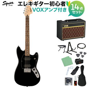 Squier by Fender Sonic Mustang HH Laurel Fingerboard Black Pickguard Black �G���L�M�^�[���S��14�_�Z�b�g �yVOX�A���v�t���z ���X�^���O �V���[�g�X�P�[�� �X�N���C���[ / �X�N���C�A �\�j�b�N