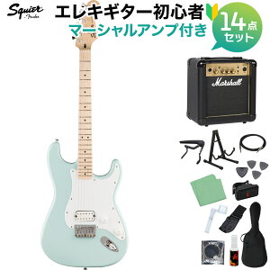 Squier by Fender Sonic Stratocaster HT H Maple Fingerboard White Pickguard Sonic Blue �G���L�M�^�[���S��14�_�Z�b�g �y�}�[�V�����A���v�t���z �X�g���g�L���X�^�[ �n�[�h�e�C�� 1PU �X�N���C���[ / �X�N���C�A �\