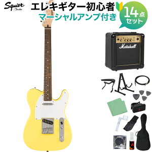 �y5����10���̓G���g���[�ł����P5�{�zSquier by Fender Sonic Telecaster Laurel Fingerboard White Pickguard Canary Yellow �G���L�M�^�[���S��14�_�Z�b�g �y�}�[�V�����A���v�t���z �e���L���X�^�[ �X�N���C���[ 