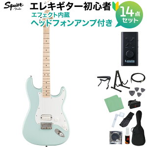 Squier by Fender Sonic Stratocaster HT H Maple Fingerboard White Pickguard Sonic Blue �G���L�M�^�[���S��14�_�Z�b�g �y�w�b�h�z���A���v�t���z �X�g���g�L���X�^�[ �n�[�h�e�C�� 1PU �X�N���C���[ / �X�N���C�A �\