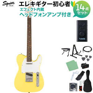 �y5����10���̓G���g���[�ł����P5�{�zSquier by Fender Sonic Telecaster Laurel Fingerboard White Pickguard Canary Yellow �G���L�M�^�[���S��14�_�Z�b�g �y�w�b�h�z���A���v�t���z �e���L���X�^�[ �X�N���C���[ 