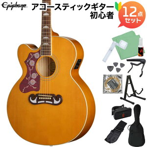 Epiphone J-200 Studio EC Left-Handed Natural �A�R�[�X�e�B�b�N�M�^�[���S��12�_�Z�b�g �G���A�R �i�`������ ���t�g�n���h ���t�e�B �������p �G�s�t�H�� EASJ2CANNH1L