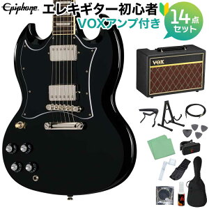 Epiphone SG Standard Left-Handed Ebony �G���L�M�^�[���S��14�_�Z�b�g �yVOX�A���v�t���z SG�X�^���_�[�h �G�s�t�H��