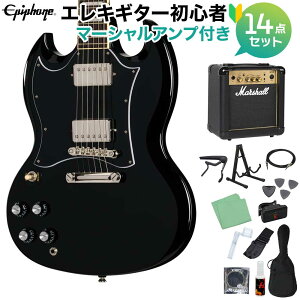 Epiphone SG Standard Left-Handed Ebony �G���L�M�^�[���S��14�_�Z�b�g �y�}�[�V�����A���v�t���z SG�X�^���_�[�h �G�s�t�H��