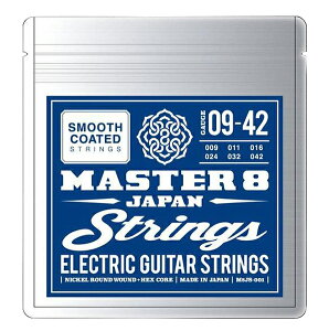 �y20����25���̓G���g���[�ł����P5�{�zMASTER8 M8STRINGS-0942 �G���L�M�^�[�� Smooth Coated String 009-042 �}�X�^�[�G�C�g